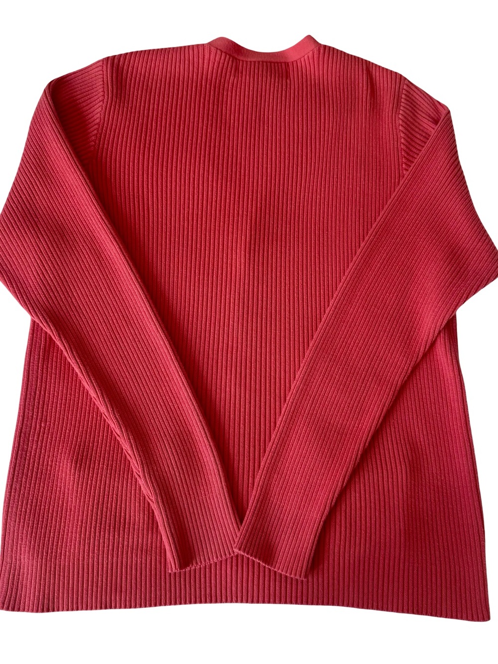 Ralph Lauren Polo Sport Women’s Pink Ribbed Cotton Button-Front Cardigan Size L - Picture 5 of 6